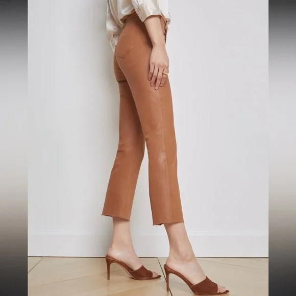 L’Agence Kendra High-Rise Coated Crop Flare Jean Size 27- 
26” Inseam - Picture 6 of 10